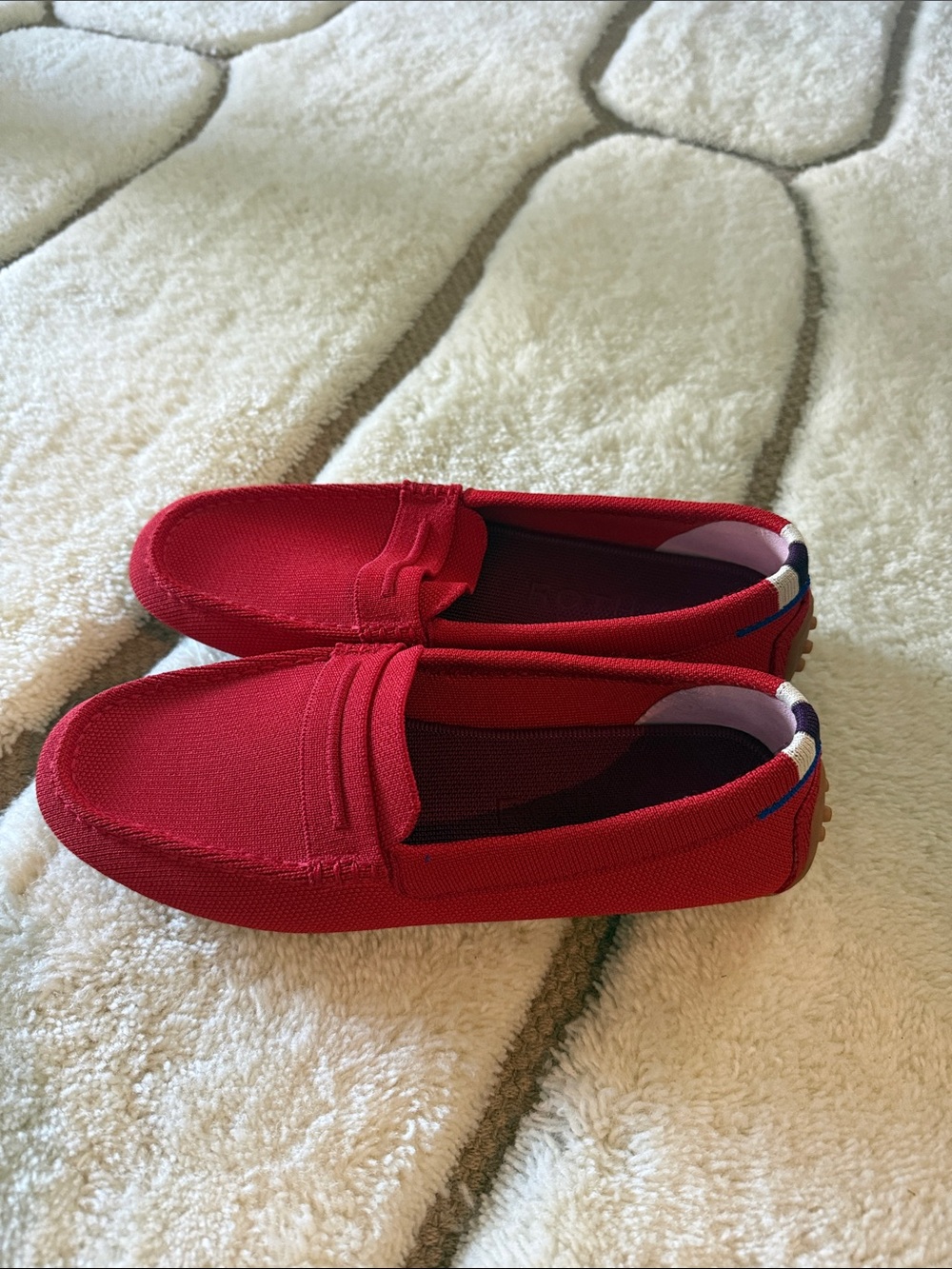 Red Rothy's Rothys The Driver Loafers Shoes 9 - Picture 2 of 4